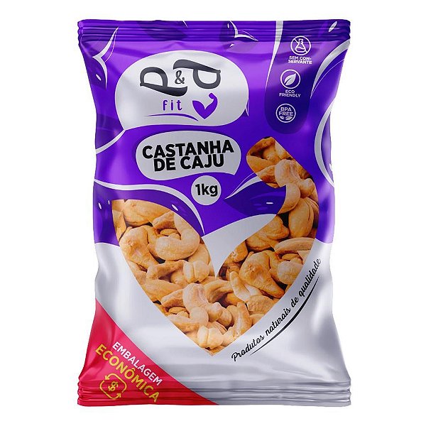 Castanha de Caju Quebrada Sem Sal 1Kg P&P Sem Sal