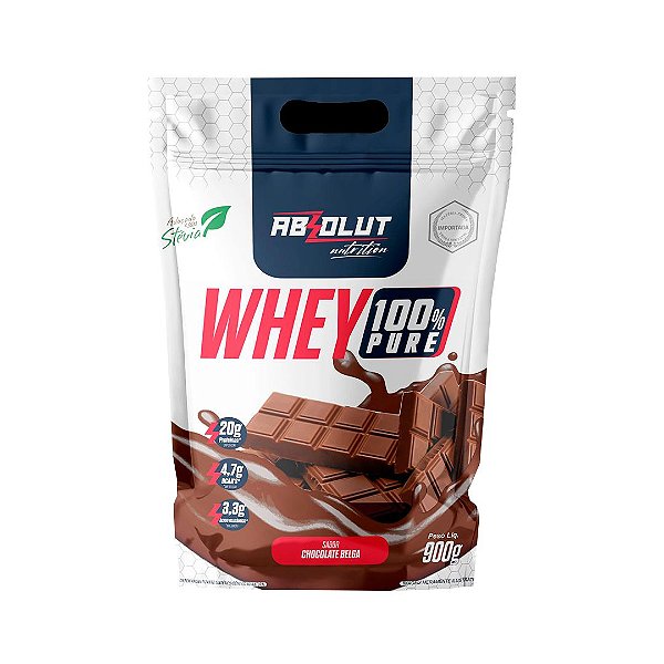 Whey Concentrado Chocolate Belga Refil 900g - ABSOLUT