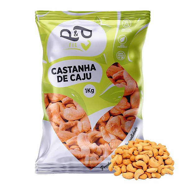 Castanha de Caju Inteira W1 Com Sal 1Kg P&P