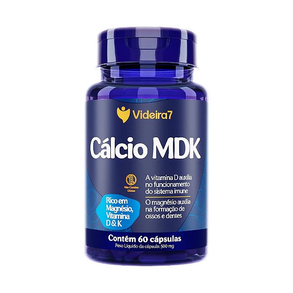 Cálcio MDK c/ Vitamina D e K Cápsula