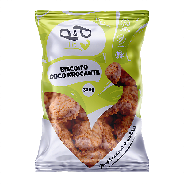Biscoito Amanteigado Coco Krocante e Castanha 300g P&P