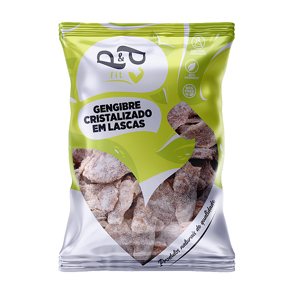Gengibre Cristalizado em Lascas - P&P