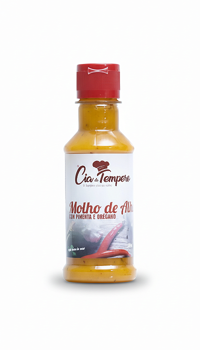 Molho De Alho Com Pimenta e Orégano 180ML CIA DO TEMPERO