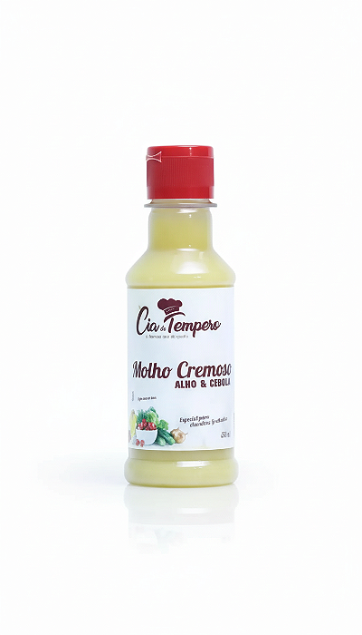 Molho Cremoso Alho e Cebola 180ML CIA DO TEMPERO