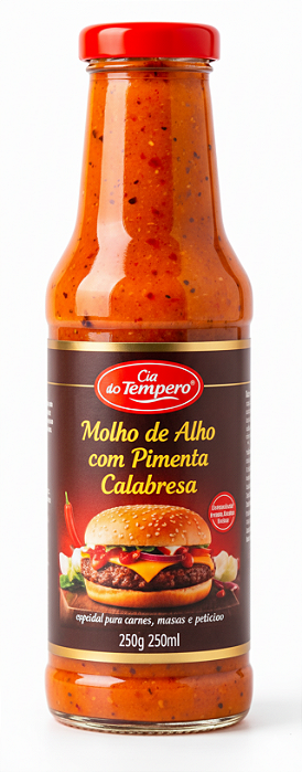 Molho Alho Com Pimenta Calabresa 180ml  - CIA DO TEMPERO