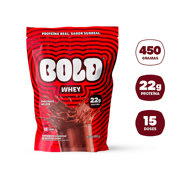 Bold Whey Protein 450g Chocolate ao Leite – Suplemento Proteico Original