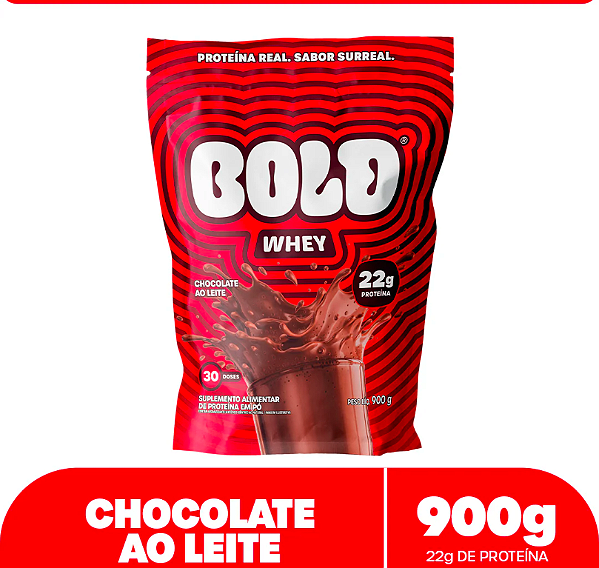 Bold Whey Protein 900g Chocolate ao Leite – Suplemento Proteico Original