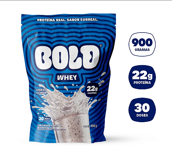 Bold Whey Protein 900g Cookies and Cream – Suplemento Proteico Original