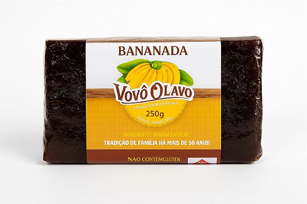 Bananada Vovô Olavo 250g – Barra | Tradição de Minas em Cada Fatia