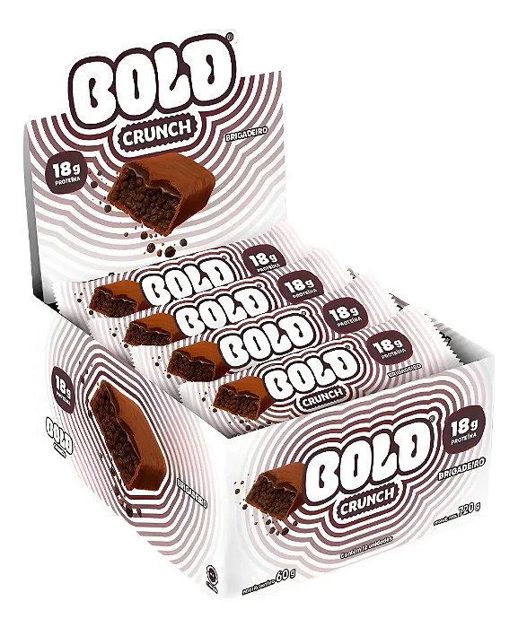 BOLD CRUNCH BRIGADEIRO Caixa 12un 18g Proteína Cremosa