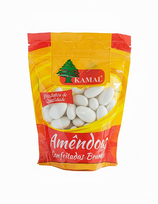 Amêndoa Confeitada Doce Branca 500g - Kamal