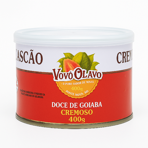 Goiabada Cascão Vovô Olavo 400g – Lata Redonda | Tradição Mineira com Textura Cremosa e Sabor Autêntico