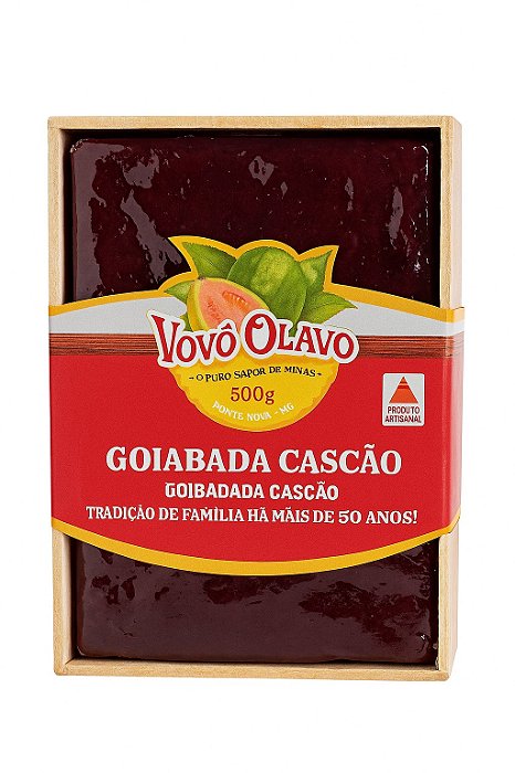 Goiabada Cascão Vovô Olavo 500g – Barra com Caixa de Madeira | Sabor de Minas
