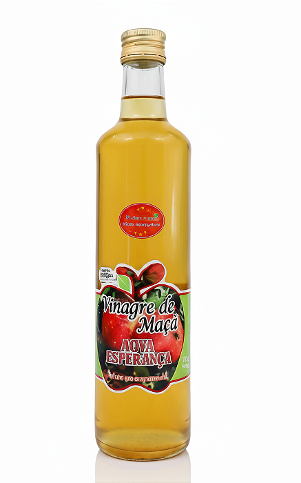 Vinagre de Maçã Orgânico Garrafa de Vidro 500ml - Nova Esperança