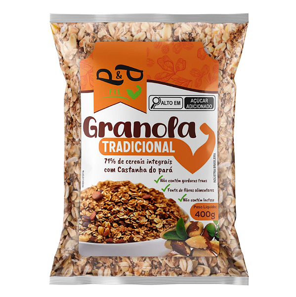 Granola Tradicional Cereais Integrais 400g P&P
