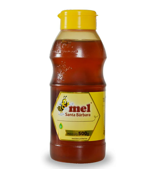Mel Silvestre Puro Santa Bárbara 500g | Bisnaga Squeeze Natural, Florada Silvestre