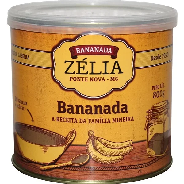 Bananada Cremosa Zélia 800g Lata