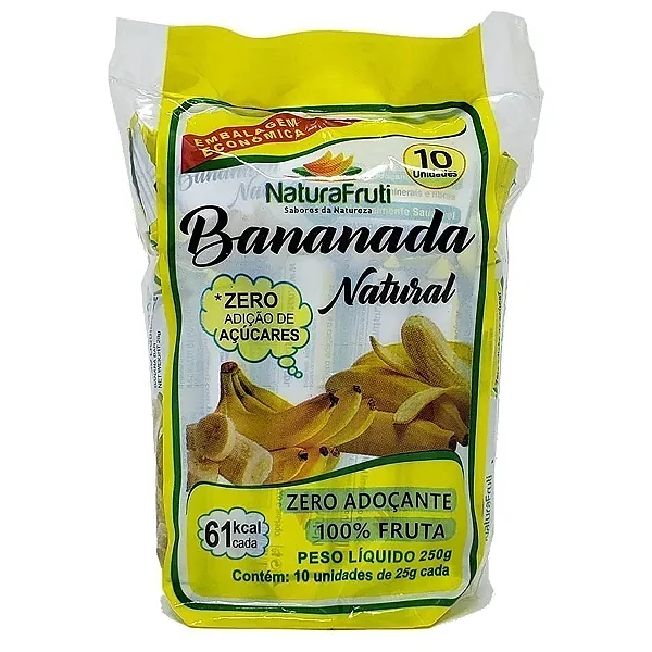 Pacote Bananada Natural 250g - Tradicional