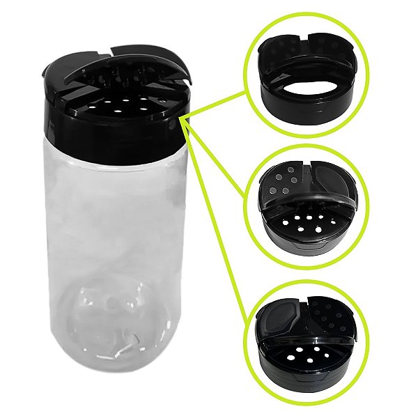 Pote para Tempero 250ml Tampa Tripartida Redondo