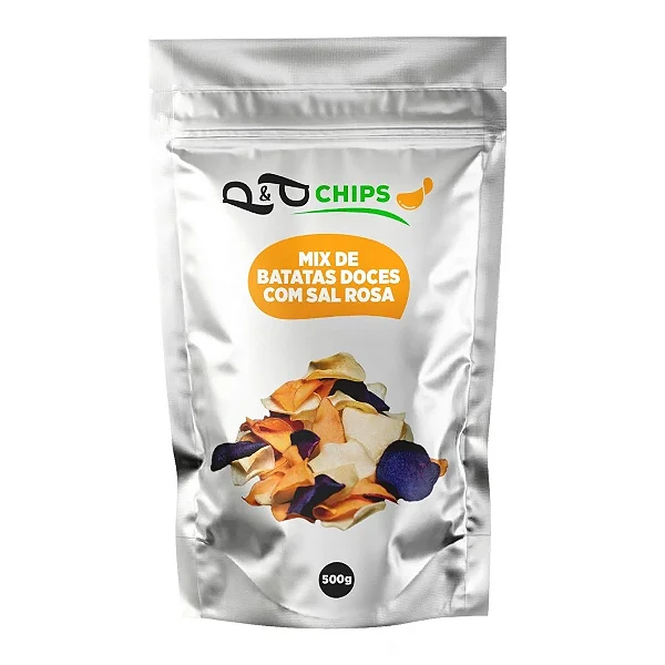 Mix de Batata Doce Chips P&P - com Sal Rosa 500g
