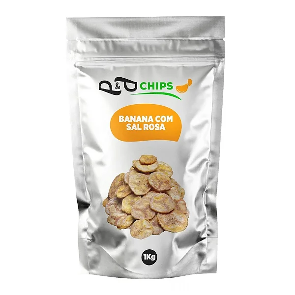 Banana Chips P&P Salgada 1Kg Natural e Sem Glúten