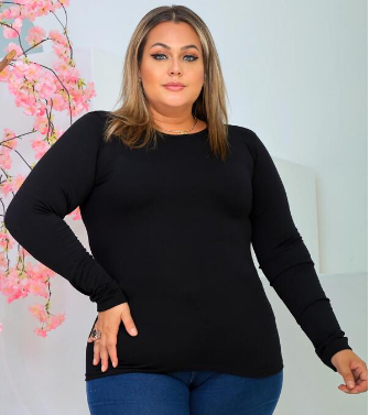 Blusa  Térmica Peluciada  Plus Size Feminina