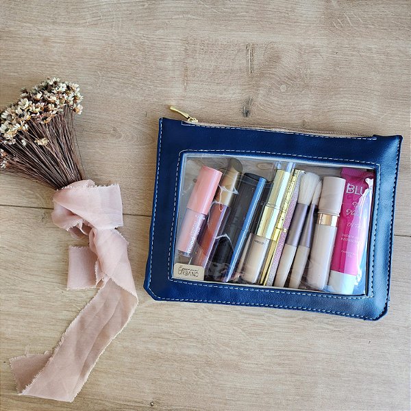 Makeup Bag - Slim - Marinho