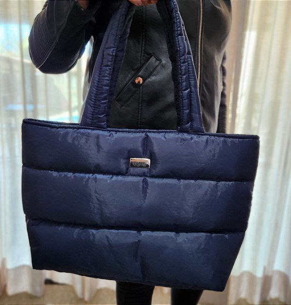 Puffer Winter Tote - Azul Marinho
