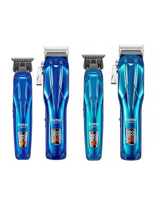 Combo Maquina de Corte e Acabamento Profissional Kemei Km 2217