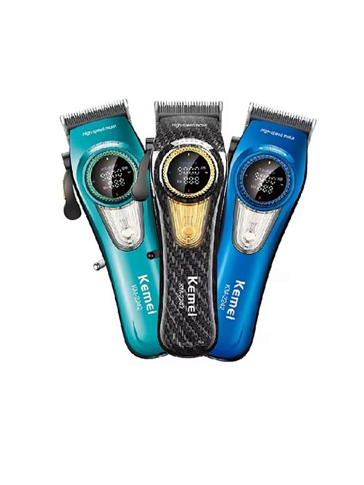 Maquina de Cortar Cabelo Profissional Kemei KM 2242 com base 9000RPM