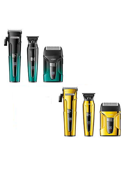Kit 3 Maquinas Corte Acabamento Shaver Profissional VGR V694
