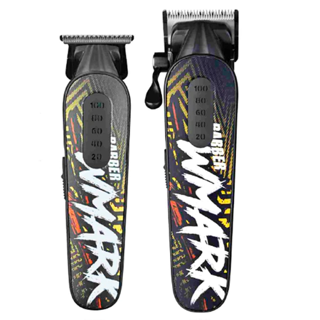 Maquina de Cortar Cabelo Profissional Wmark + Maquina Acabamento NG 8631 KIT