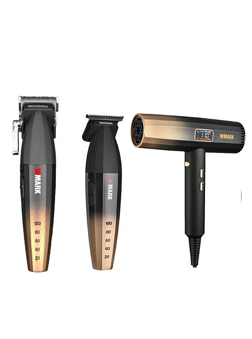 Máq.Corte Cabelo Wmark NG  2038 + Acab NG 325 + Secador NG 9106
