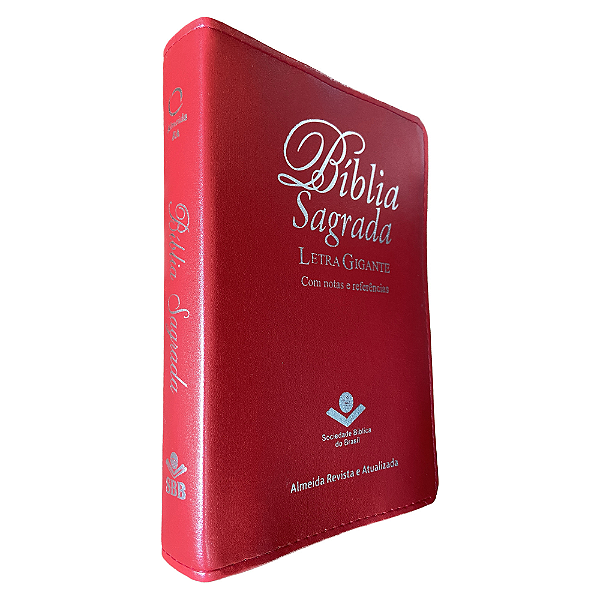 Bíblia Sagrada Letra Gigante - Almeida Revista e Atualizada - Vermelha com Índice
