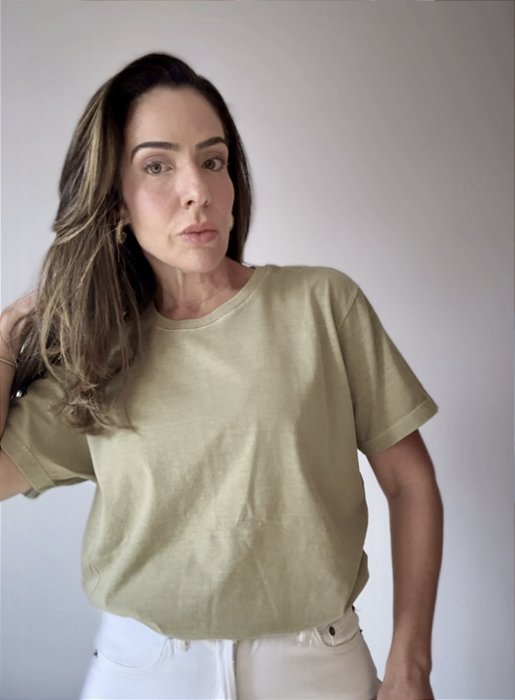 Blusa Verano Verde Militar - 100% Algodão