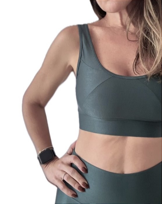 Conjunto Legging + Top Verde Folha