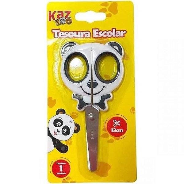 Tesoura Escolar - 13cm Panda - KAZ