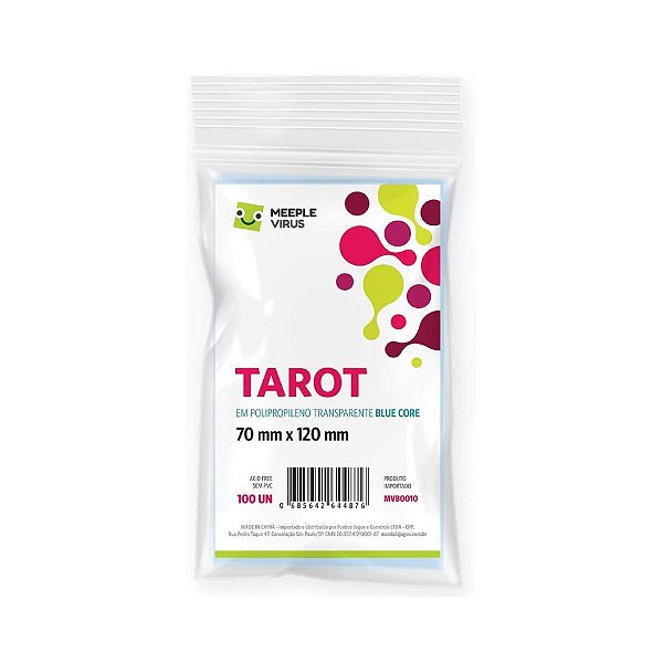 Card Sleeves Tarot 70 x 120 mm - (Blue Core) - Meeple Virus