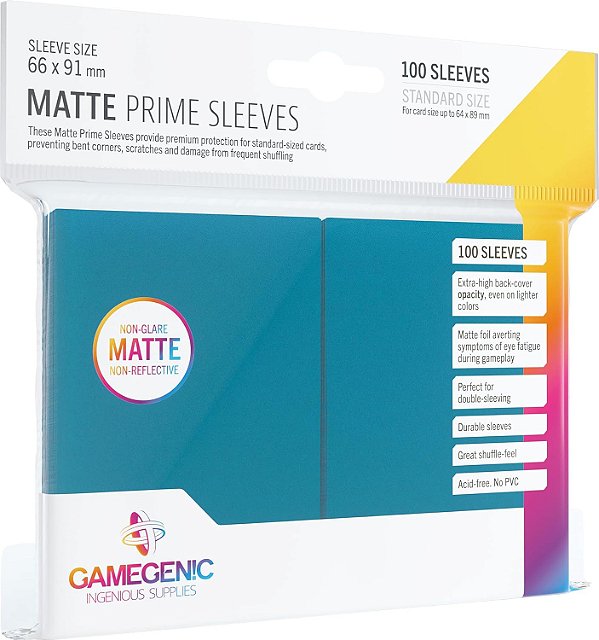 Shield Matte Prime Sleeves (Azul) Pack 100 - Gamegenic