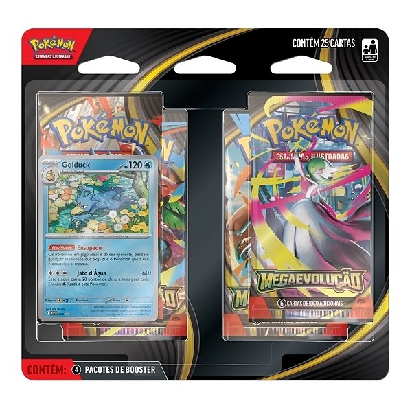 Pokémon TCG Blister Quádruplo Golduck Megaevolução - Copag