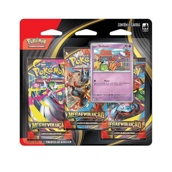 Pokémon TCG Blister Triplo Drifloon Megaevolução - Copag