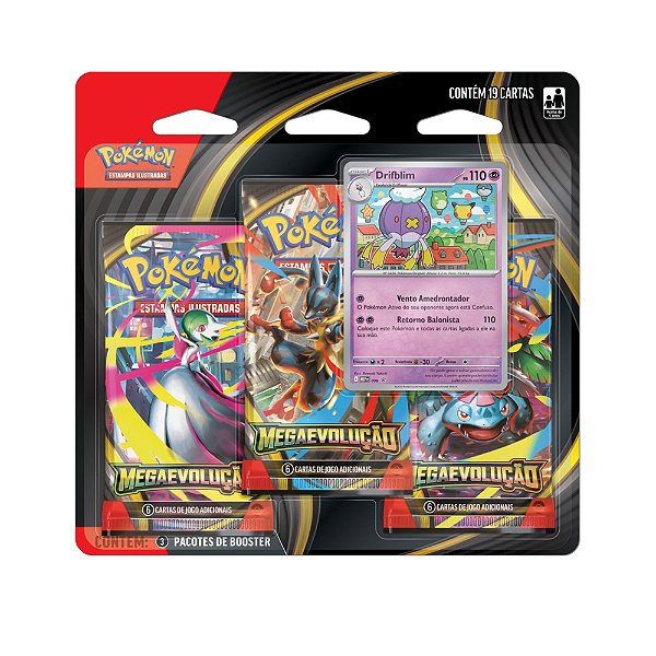 Pokémon TCG Blister Triplo Drifblim Megaevolução - Copag