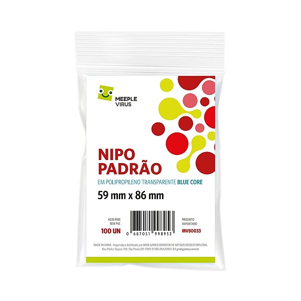 Sleeves Nipo Padrão 59 x 86 mm (Blue Core) - Meeple Virus