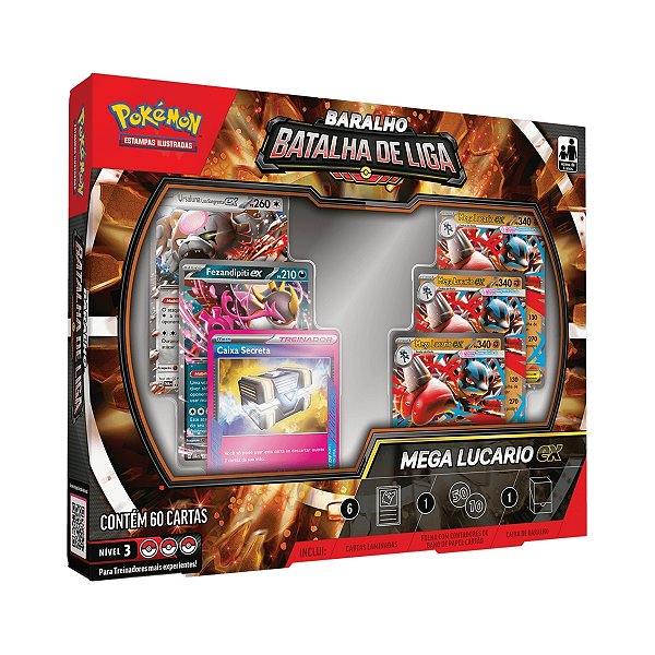 Pokémon TCG Deck Batalha de Liga Mega Lucario EX - Copag