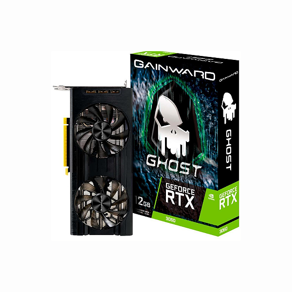 Placa de Vídeo Gainward NVIDIA GeForce RTX 3060 Ghost 190AU, 12GB GDDR6, 192 Bits, Dual FAN - NE63060019K9