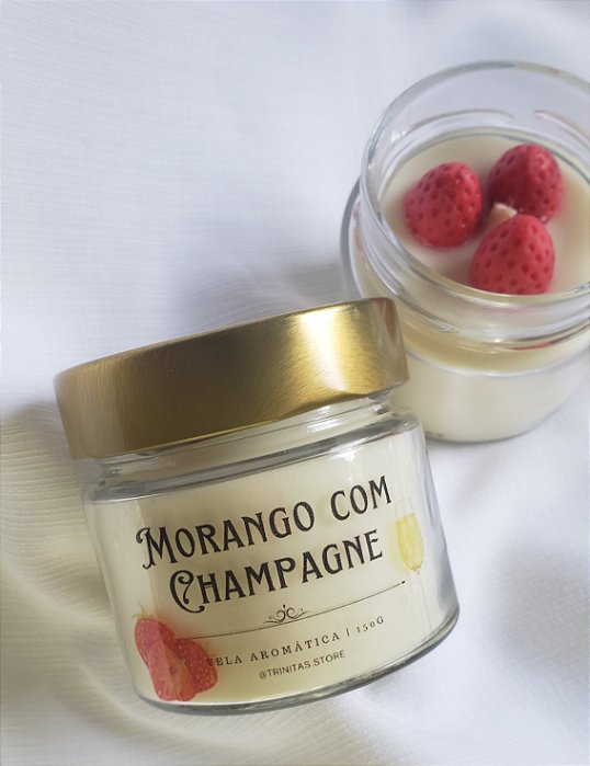 Vela Morango com Champagne - 150g
