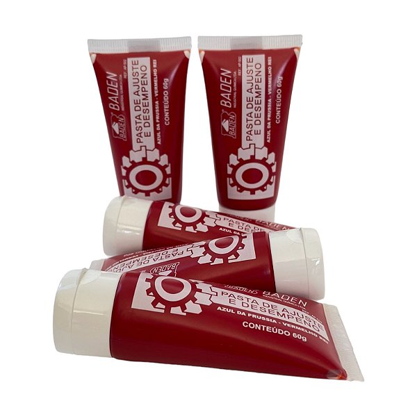 Kit 05 Pasta De Ajuste E Desempeno Vermelha Ap-502 60g Baden