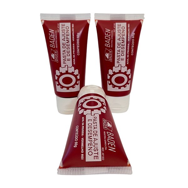 Kit 03 Pasta De Ajuste E Desempeno Vermelha Ap-502 60g Baden