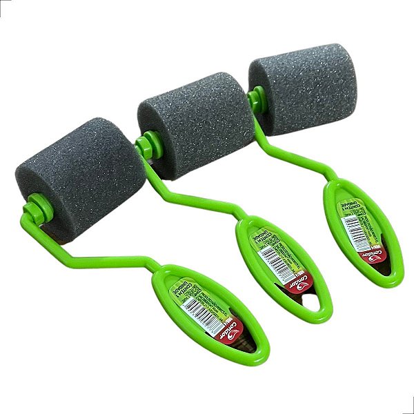 Kit 3 Rolo Rolinho Espuma 4cm Poliéster Ref. 988 Condor