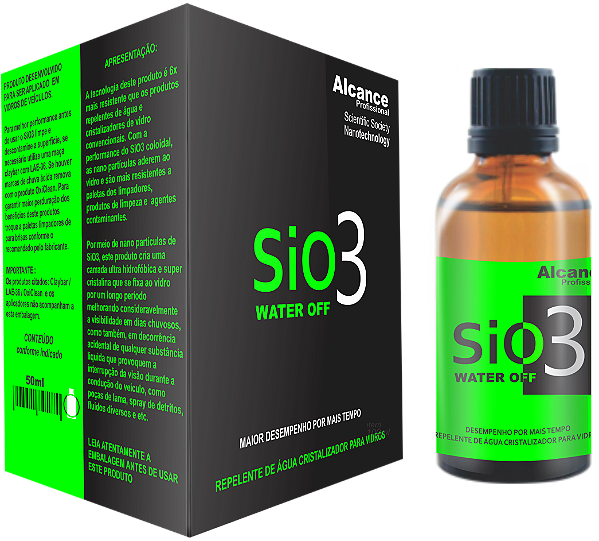 CRISTALIZADOR DE VIDRO ALCANCE SIO3 WATER OFF 20ML